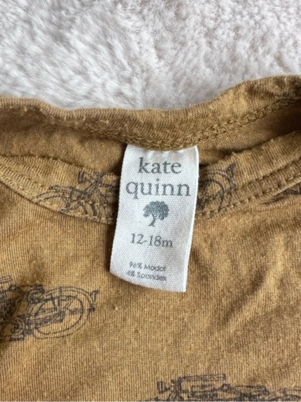 Kate Quinn | Vintage Motorcycle Short sleeve Kimono bodysuit | Size 12-18 Month - Picture 7 of 8